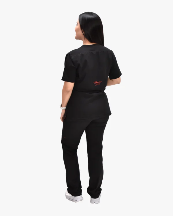 Pantalón <br>Nara <br>Negro con Rojo - Imagen 4