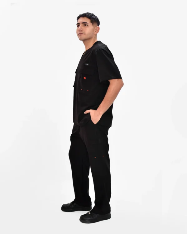 Pantalón <br>Tokio <br>Negro con Rojo - Imagen 2